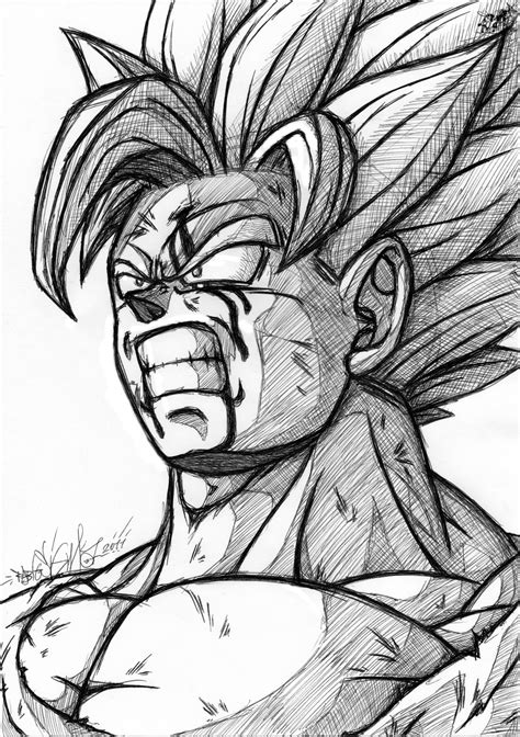 goku drawing hard.
